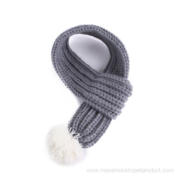 Christmas gift pet Christmas knit warm dog collar